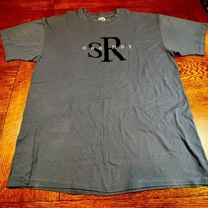 VTG Sea Ray Single Stitch t-shirt embroidered letters on top of SR print size XL